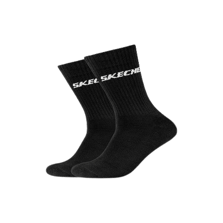 Skechers Unisex Μονόχρωμες Κάλτσες Μαύρες 2Pack - Image 3